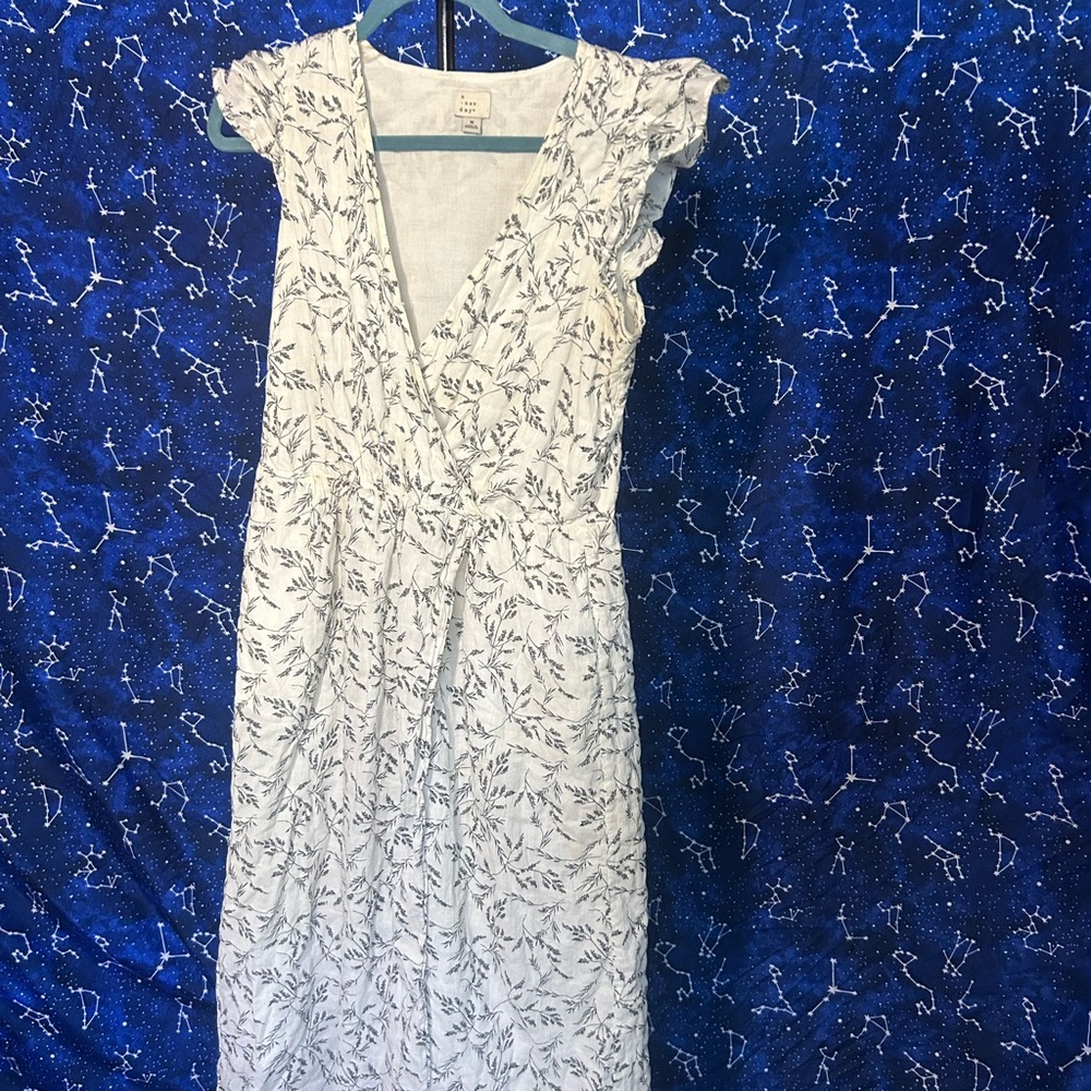 A New Day Cream Flutter Sleeve Midi Dress